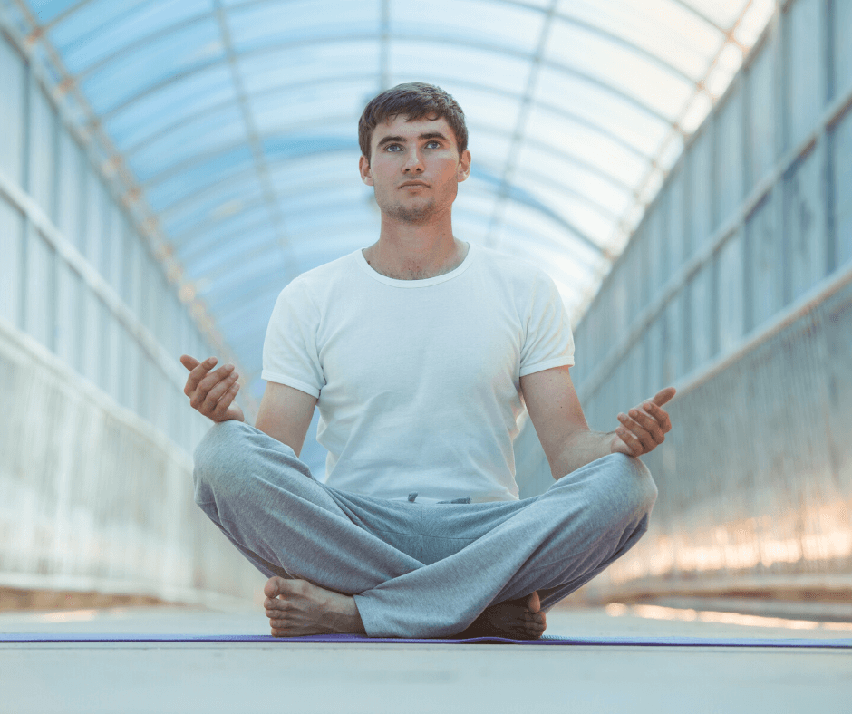 Man meditating